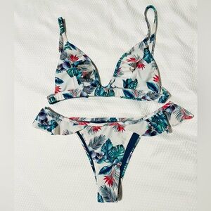 Cheeky floral triangle bikini